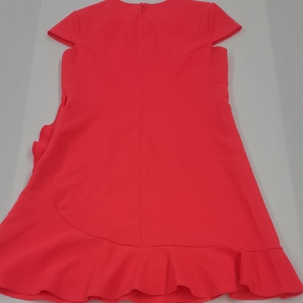 Eliza J. Deep Coral/Pink Ruffle Dress Size 2P - Picture 6 of 9